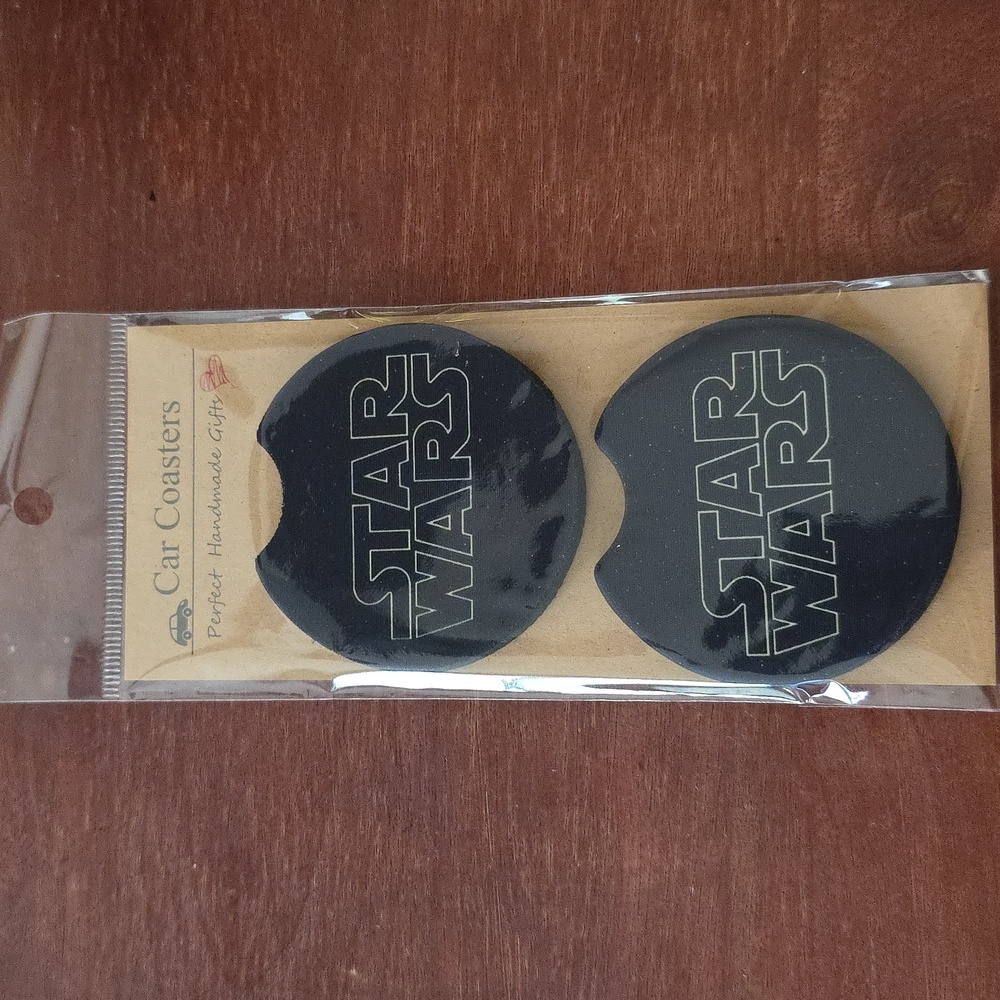 Star Wars Car Cup Holder Coaster Handmade Reuseable Set of 2